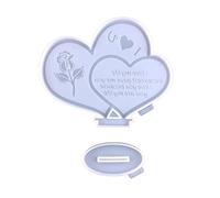 BUBEFSKD Moule en silicone de table en forme de cœur Décoration de bureau Série Saint-Valentin pour la marque de colle créative faite à la main Résine époxy Colle créative faite à la main, taille