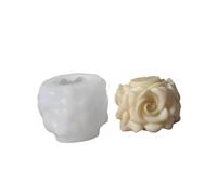 BUBEFSKD Moules en Silicone Cylindre Floral Bougie De Fleur Rose Résine Époxy pour Bougie Fabrication Savon Moule Décoration Mariage