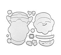 BUBEFSKD Noël Père Noël Metal Cutting Rêmes Pochoir Scrapbooking Album Stamp Paper Card Gaufrage Artisanat La Coupe Lettres Blanches
