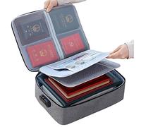 BUBEFSKD Organisateur de documents sécurisé avec sac de transport portable pour documents importants, fichiers, passeport, documents, sac pour homme