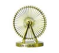 BUBEFSKD Ornement De Roue en Métal Dubaï Décorations D'ordinateurs Maison Modèle Rotatif Sculpture Pendaison Crémaillère Ornement Dubaï