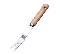 BUBEFSKD Outil de cible de désherbage ergonomique en forme de V en acier inoxydable - Désherbage facile - Cadeau de jardin parfait - Fourchette en forme de V