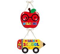 BUBEFSKD Panneaux De Porte Bienvenue pour La Rentrée Scolaire Décorations Murales Suspendues en Papier Premier Jour Classe Fournitures Fête Faites À La Main Décoration Premier Jour 1