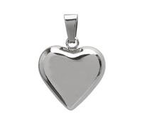 BUBEFSKD Pendentifs À Breloque en Acier Inoxydable Plaqué Argent 2.1x2cm Grand Cœur pour Femmes Et Filles Bijoux Colliers À Faire Soi-même Résultats De Fabrication Matériau