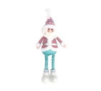 BUBEFSKD Père Noël extensible bonhomme de neige poupée cerf décoration de Noël multifonctionnelle décoration de Noël couleur bonbon ornement en peluche pour enfants et adultes cadeau tissu de couleur
