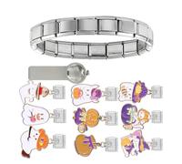 BUBEFSKD Perles Breloque Italienne Lien Faisant Des Accessoires Fournitures De Fabrication Module En Acier Inoxydable À Breloques Italien