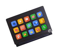 BUBEFSKD Plate-Forme De Contrôle Flux Multifonction Claviers AI 15 Touches Personnalisables Bouton Multimédia Commutation Scène Contrôleur Compatibilité PC