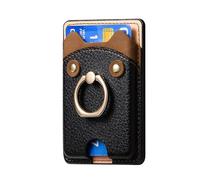 BUBEFSKD Porte-carte de téléphone autocollant avec support pliable et design texturé antidérapant pour un rangement sûr du smartphone. Porte-monnaie avec fente pour carte et support