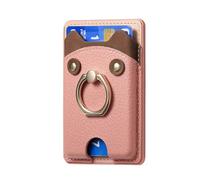 BUBEFSKD Porte-carte de téléphone autocollant avec support pliable et design texturé antidérapant pour un rangement sûr du smartphone. Porte-monnaie avec fente pour carte et support