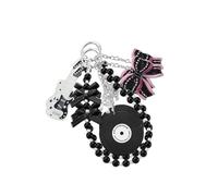 BUBEFSKD Porte-clés compact, accessoire de sac tendance pour sacs, sacs à dos avec étoile en plaque et détails notes de musique, porte-clés festival de musique, d