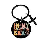 BUBEFSKD Porte-clés lettre personnalisée en acier inoxydable Cadeau pour parrain Suggestion « Willst Du Ma Marraine Ou Mon Parrain Sein? » Porte-clés Personnaliser, f, taille unique