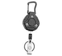 BUBEFSKD Porte-clés rétractable, mousqueton haute performance, porte-badge avec câble rétractable, outil d'extérieur, porte-badge télescopique, rétractable, rétractable