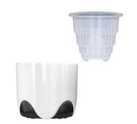 BUBEFSKD Pots de fleurs en résine de qualité supérieure, optimisés pour le développement des racines de Phalaenopsis et améliore la circulation de l'air, pots de fleurs modernes pour la décoration de