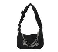 BUBEFSKD Sac à bandoulière élégant et durable Poches sous les bras avec design plissé Satchel pour les attaquants de mode Sac sous les bras, Noir