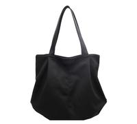 BUBEFSKD Sac à bandoulière en toile Sac à main fonctionnel et léger Capacité d'effacement Shopping pour différentes occasions Toile, Noir