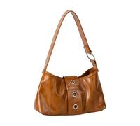 BUBEFSKD Sac à bandoulière rétro PU imperméable pratique sac à main travail avant-bras porte-monnaie pour une utilisation quotidienne et bureau trajets au bureau sac léger imperméable pour femme