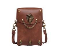 BUBEFSKD Sac à bandoulière tendance pour femme avec des styles médiévaux uniques et pratiques en cuir PU Ceinture réglable Steampunk