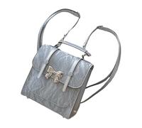 BUBEFSKD Sac à dos simple adolescent adolescent, Argent (Silver)