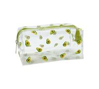 BUBEFSKD Sac de Maquillage Transparent Sacs Cosmétiques Transparents Imperméables Mallette de Toilette Pratique en PVC pour Pinceaux et Organisateur Essentiel de Voyage, Bébé avocat