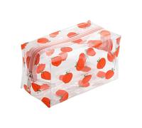 BUBEFSKD Sac de Maquillage Transparent Sacs Cosmétiques Transparents Imperméables Mallette de Toilette Pratique en PVC pour Pinceaux et Organisateur Essentiel de Voyage, pêche