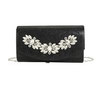 BUBEFSKD Sac d'enveloppe pour femme Pochette élégante Sac à main Épaule de fleur en strass Soirée Corps croisé pour fête de mariage Femmes Soirée Strass Fleurs Épaule Pochette Portefeuille pour fête