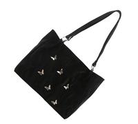 BUBEFSKD Sac pour femmes en cuir PU épaule papillon sac à main grande capacité aisselle étudier les aisselles école femmes grande capacité hiver épaule papillon sac à main, Noir