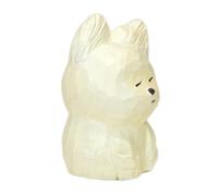 BUBEFSKD Sculpture artistique en bois faite à la main par des chiens fantaisistes Décoration naturelle pour cadeau ou exposition Sculptures faites à la main