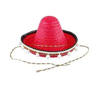 BUBEFSKD Sombrero Mexicain Festif 20/40/60 cm de diamètre Styles hawaïens avec Pompons Blancs Paille Sombrero Chapeaux Adultes