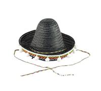 BUBEFSKD Sombrero Mexicain Festif 20/40/60 cm de diamètre Styles hawaïens avec Pompons Blancs Paille Sombrero Chapeaux Adultes