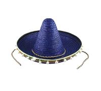 BUBEFSKD Sombrero Mexicain Festif 20/40/60 cm de diamètre Styles hawaïens avec Pompons Blancs Paille Sombrero Chapeaux Adultes