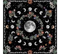 BUBEFSKD Square Form Pendulum Divinations Mat Nappe de jeu de société Coussin de table Tissu Métaphysique Jeu de société Divin Tarot Carte Tissu pour lecture