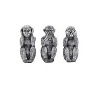 BUBEFSKD Statues de singe en résine 3 pièces Voir ne pas entendre dire mal décoration de la maison pour les amateurs d'art et décoration de bureau Ornements de singe