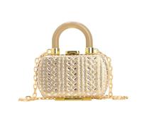 BUBEFSKD Strass Sac de soirée Petit sac à bandoulière Sac à main Rouge à lèvres Points de rangement pour femmes Mariage et fête Accessoire élégant, or, 04style