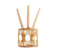 BUBEFSKD Support de plantes en rotin tissé à la main - Planteur de sol moderne pour l'intérieur - Avec pieds en bois - Pour salon, chambre à coucher, balcon - Grand support de plantes en osier