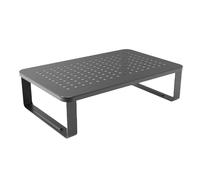 BUBEFSKD Support d'écran avec tiroirs d'aération, porte-stylo, support en métal pour ordinateur portable avec rangement latéral pour ordinateur portable, imprimante, tiroir coulissant