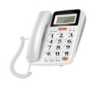 BUBEFSKD Téléphone Fixe De Bureau pour Les Bureaux d'entreprise Et L'hôtellerie Identification De L'appelant Domestique À Économie D'énergie