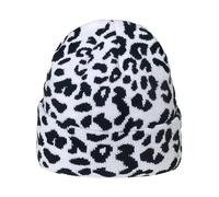 BUBEFSKD Unisexe Gothique Motif Vache Crochet Hip Hop Pour Femmes Hommes Photo Accessoires Cheetah Casquette Halloween Fête Motif Imprimé Hiver