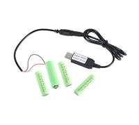 BUBEFSKD USB 5 V à 6 V AA LR6 Câble d'élimination de la batterie factice pour 4 pièces Aa LR6 pour contrôleur jouet chauffe-eau à gaz Eliminateurs