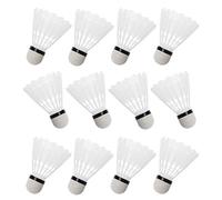 BUBEFSKD Volant D'entraînement De Compétition Balle en Plastique 12 Pièces Badminton Coupe-Vent Extérieur pour Extérieur Volants Badminton en Plastique Durables Et Stables pour Frappeur