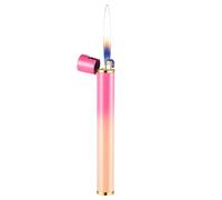 BUBELS Briquet à Roue Ultra Fine, Mini Briquet Compact à fumée, Briquet à Flamme Nue, Briquet au Butane, Briquet léger en métal, Cadeaux for Petits Amis (Color : R)