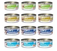 Bubi Nature Nourriture humide complète pour chien 12 x 150 g Assortiment (3 x thon, 3 x thon et aloe vera, 3 x poulet et ananas 3 x poulet et pomme)