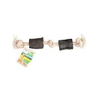 BUBIMEX-Corne marron avec corde 45 cm