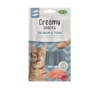 BUBIMEX-Friandise en crème pour chat thon et saumon Bubimex Creamy x 4 - 60 g