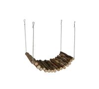 Bubimex - Pont en Bois 100% Naturel - Accessoire Ludique pour Rongeur - Lapin, Cochon d’Inde, Hamster - A Suspendre à la Cage - Installation Facile - Jeu, Décoration et Environnement - 10x20cm