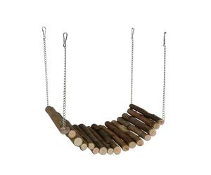 Bubimex - Pont en Bois 100% Naturel - Accessoire Ludique pour Rongeur - Lapin, Cochon d’Inde, Hamster - A Suspendre à la Cage - Installation Facile - Jeu, Décoration et Environnement - 10x28cm