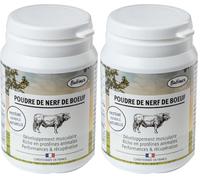 Bubimex - Poudre de Nerf de Bœuf - Complément Alimentaire 100% Naturel pour Chiens et Chats - Riche en Protéines - Développement Musculaire, Performances et Récupération - 40g (Lot de 2)