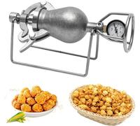 Bubinblau Mini machine à popcorn vintage avec manivelle manuelle, machine à popcorn en acier inoxydable 304, amplificateur de nourriture de riz de maïs, 110 ml
