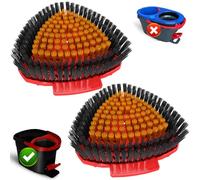 Bublador 2 Pièces Têtes de Rechange pour Balai Amélioré - Compatibles avec Vileda Turbo - Brosse de Récurage à PoilsCcomplets pour Nettoyage Cuisine, Salle de Bain, Piscine, Terrasse & Sols Durs