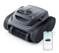 Bublue Robot nettoyeur de piscine 700 C10E, robot aspirateur de piscine sans fil avec aspiration supérieure, triple moteurs, navigation intelligente, contrôle par application, mur/ligne de flottaison