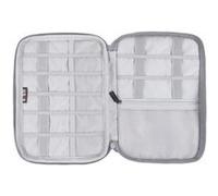 Bubm Ecouteur Câble Numérique Organisateur Sac Pochette de Rangement de Petite Taille Double Couche Snpl372 Gris